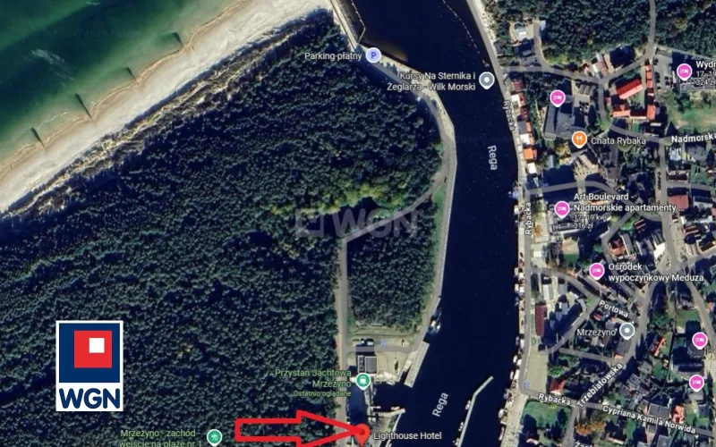 Lokal hotelowy na  sprzedaż Mrzeżyno - Apartament typu studio o powierzchni użytkowej 30,03 m2 przy samym porcie jachtowym i ujściu rzeki Rega.